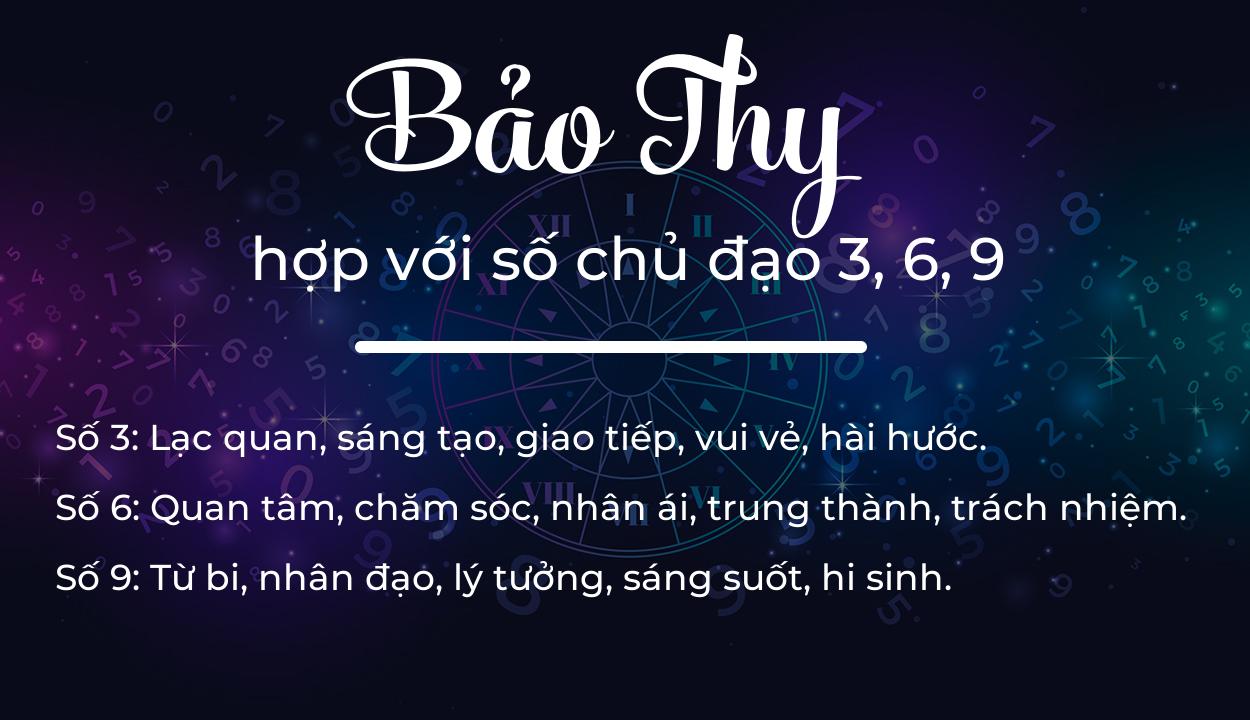 Tên Bảo Thy hợp với người có số chủ đạo 3, 6, 9