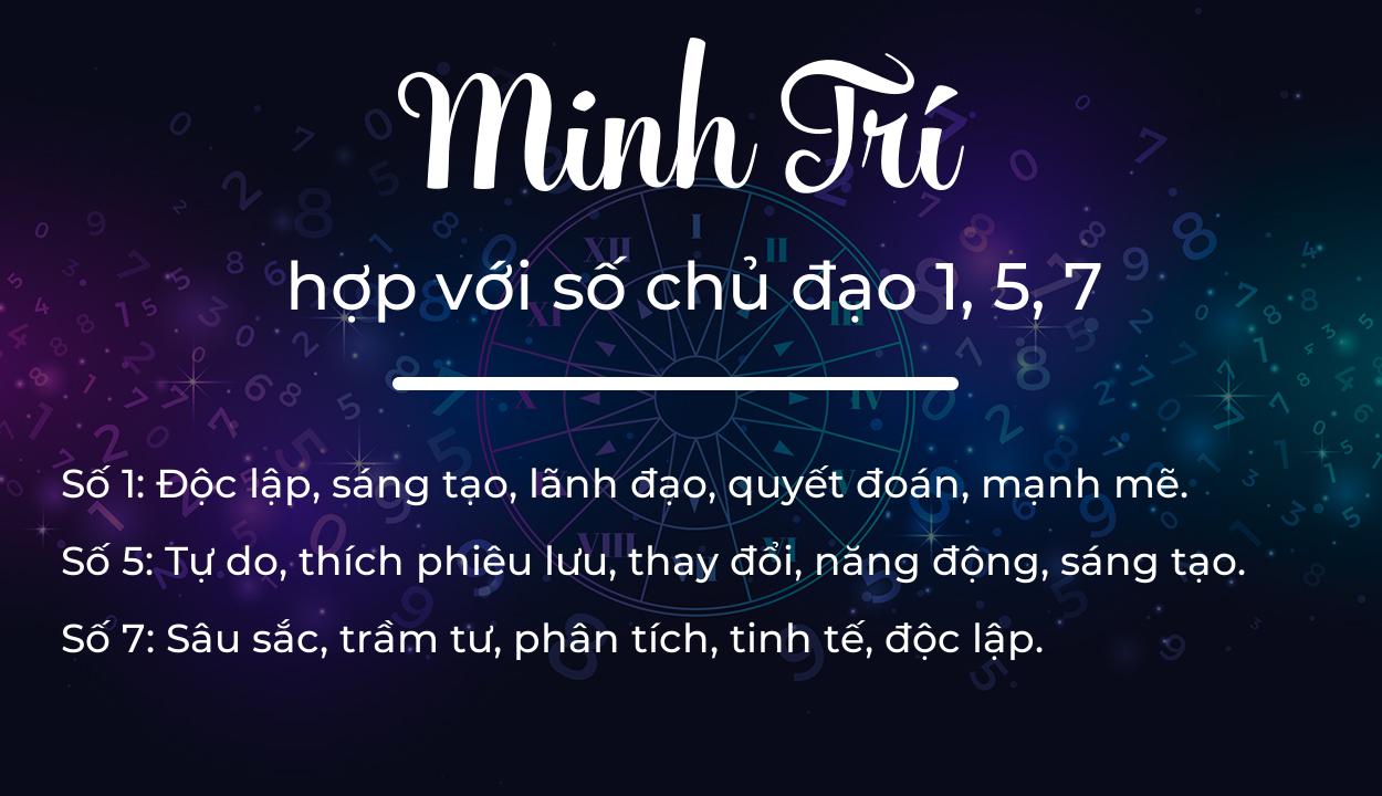 Tên Minh Trí hợp với người có số chủ đạo 1, 5, 7