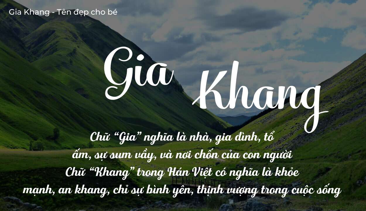 Tên Gia Khang thuộc mệnh gì? Hé lộ ý nghĩa tên Gia Khang