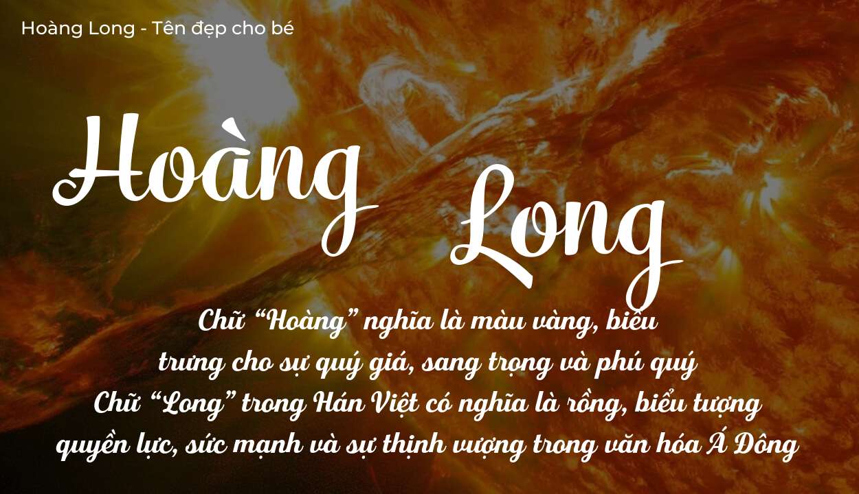 Ý Nghĩa Tên Hoàng Long Mang Lại Sự Trung Thành Và Kiên Nhẫn