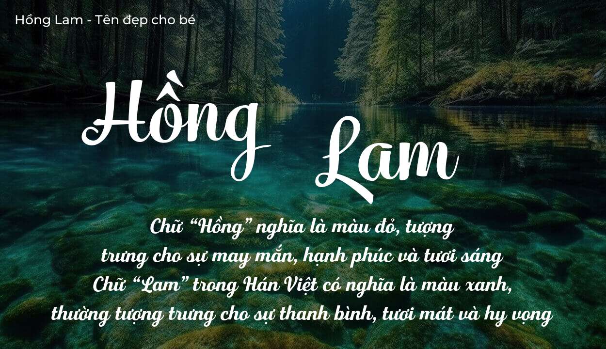 Ý nghĩa tên Hồng Lam, thuộc mệnh gì tính cách và vận mệnh