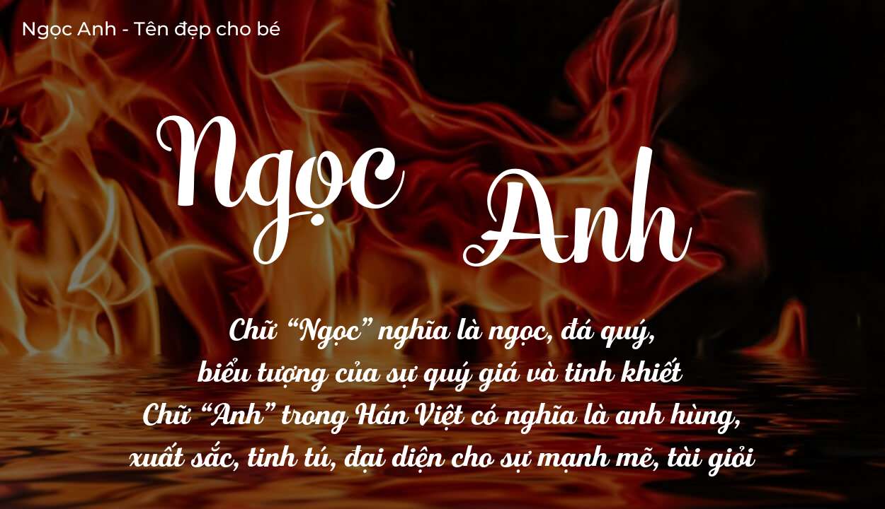 Khám Phá Ý Nghĩa Tên Ngọc Anh Đặt Cho Con Có Hợp Mệnh Không