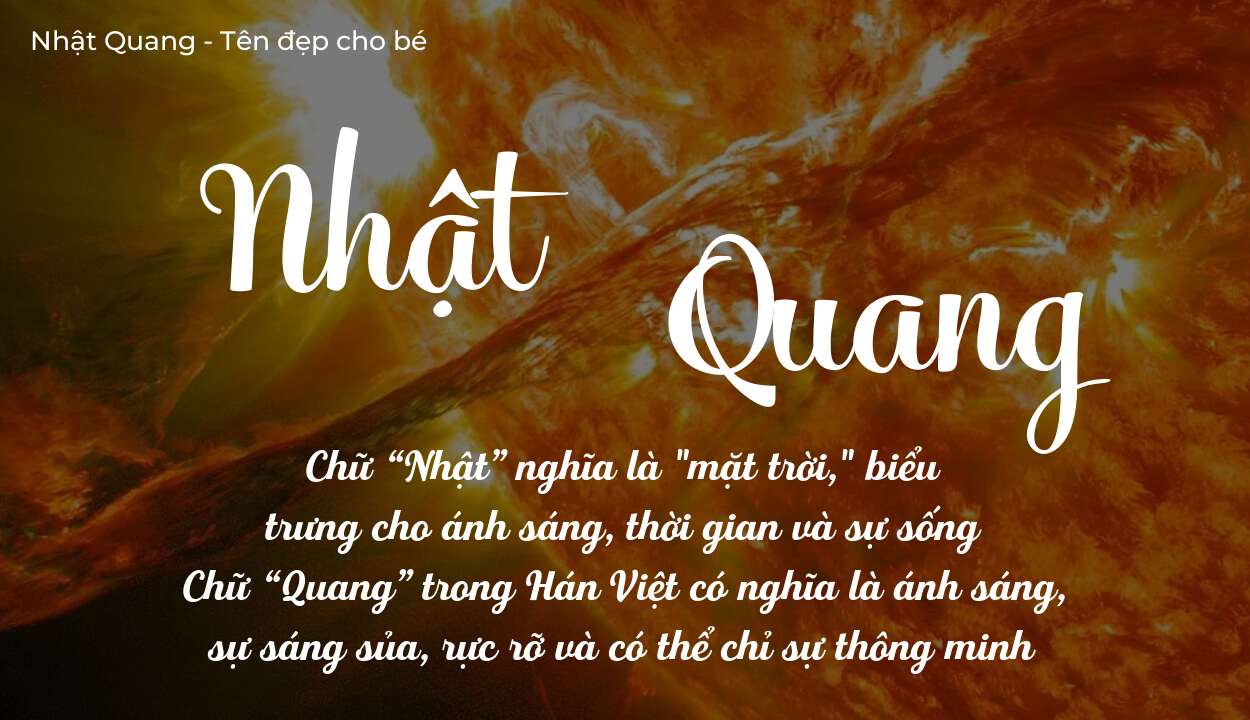 Ý Nghĩa Tên Nhật Quang Theo Tử Vi Và Nhân Tướng Học