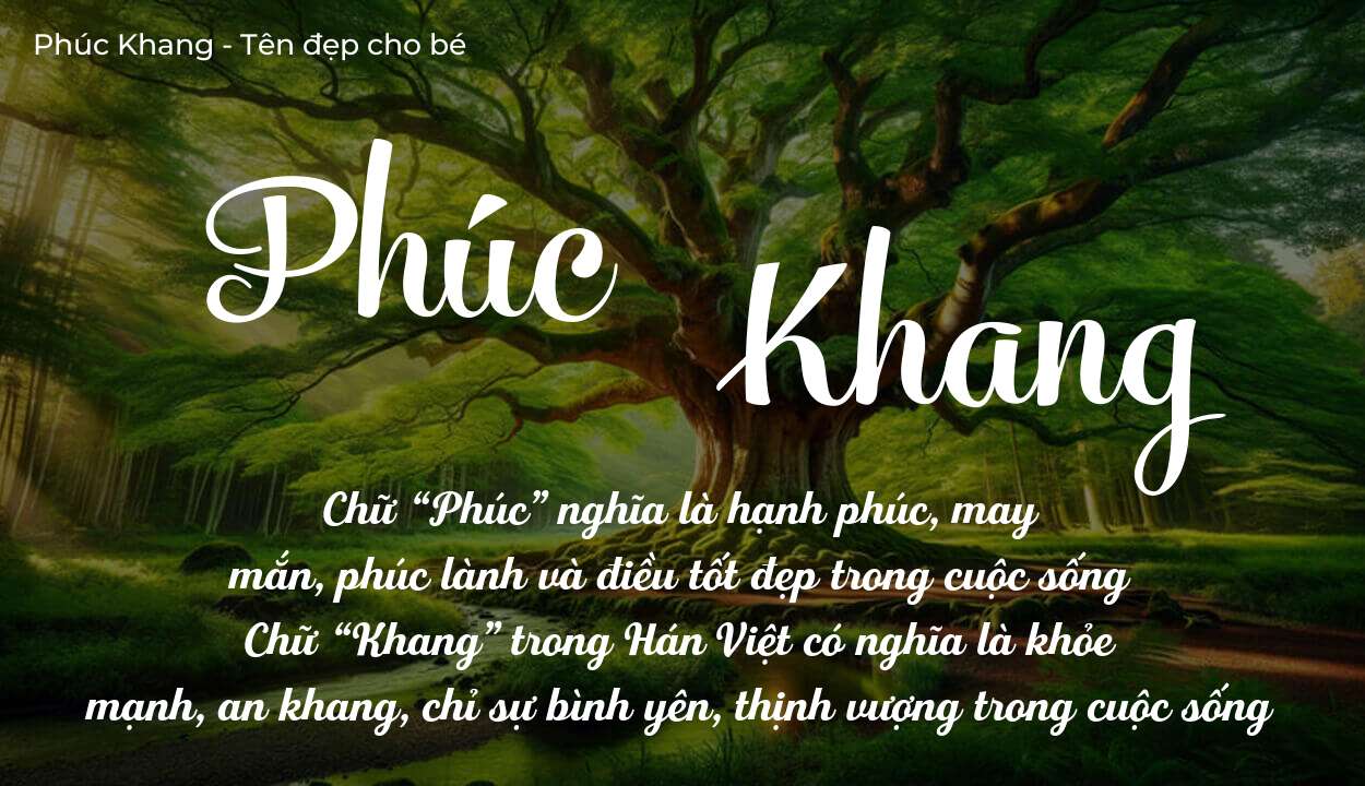 Tên Phúc Khang Có Ý Nghĩa Gì Trong Văn Hóa Việt Nam