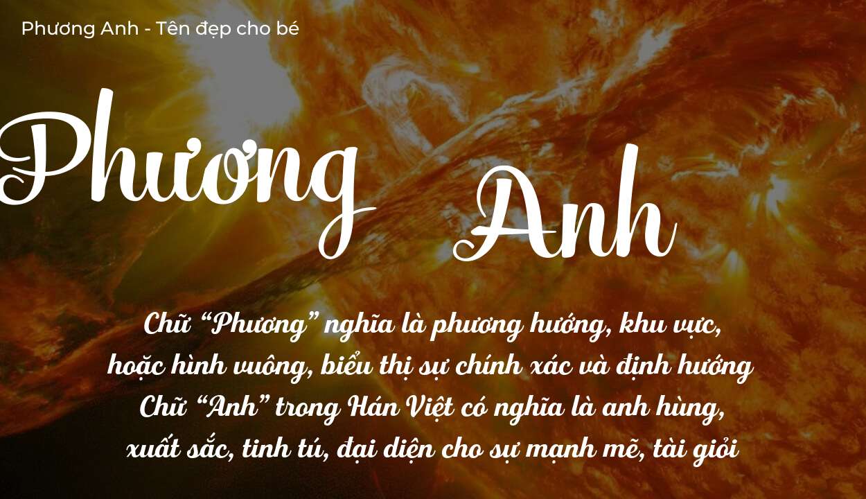 Ý Nghĩa Tên Phương Anh Có Phù Hợp Với Thời Đại Hiện Nay