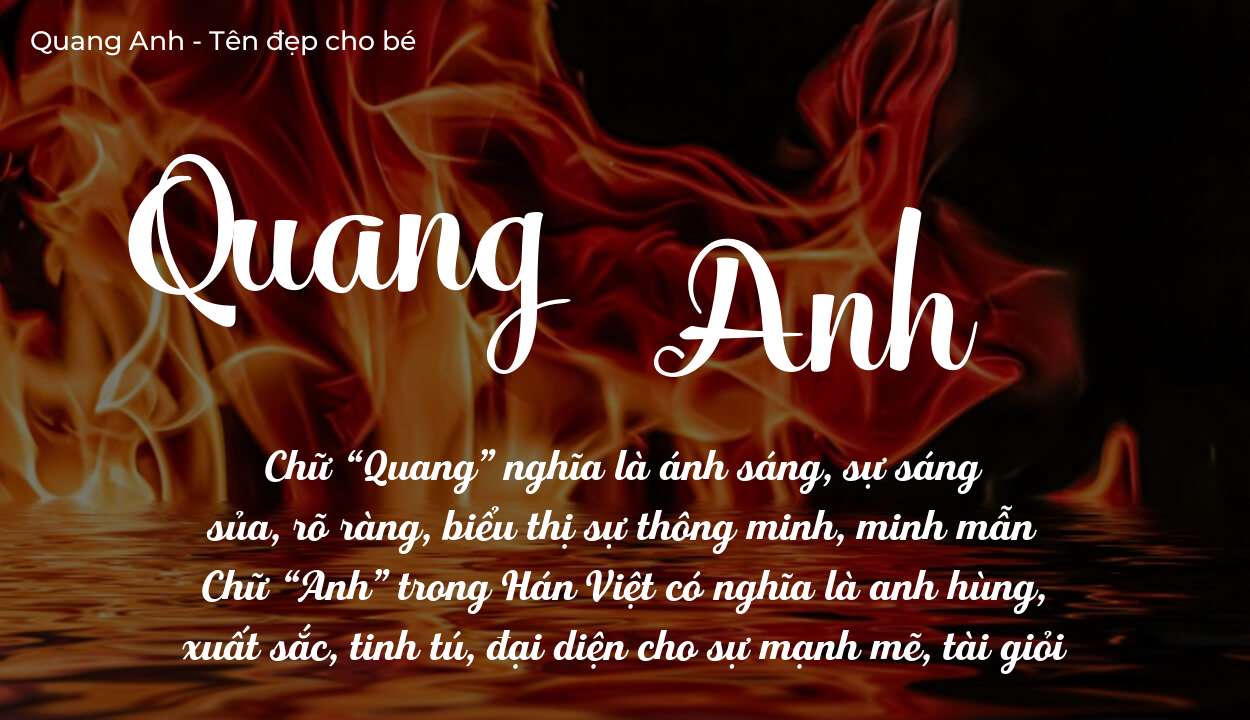 Ý nghĩa tên Quang Anh, tính cách, vận mệnh và sẽ ra sao?