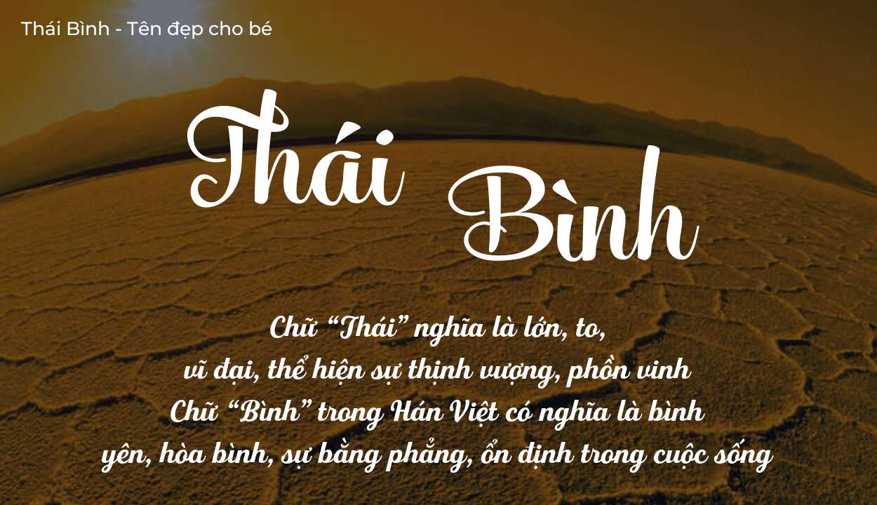 Ý Nghĩa Tên Thái Bình Có Mang Lại Sự Thành Công Và Thịnh Vượng