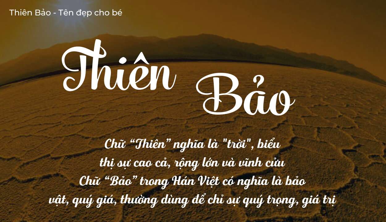 Tên Thiên Bảo Có Ý Nghĩa Gì Trong Văn Hóa Việt Nam