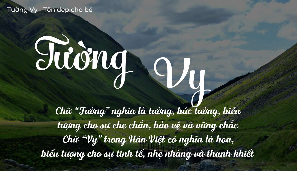Ý Nghĩa Tên Tường Vy Trong Đặt Tên Con Gái Chuẩn Phong Thủy