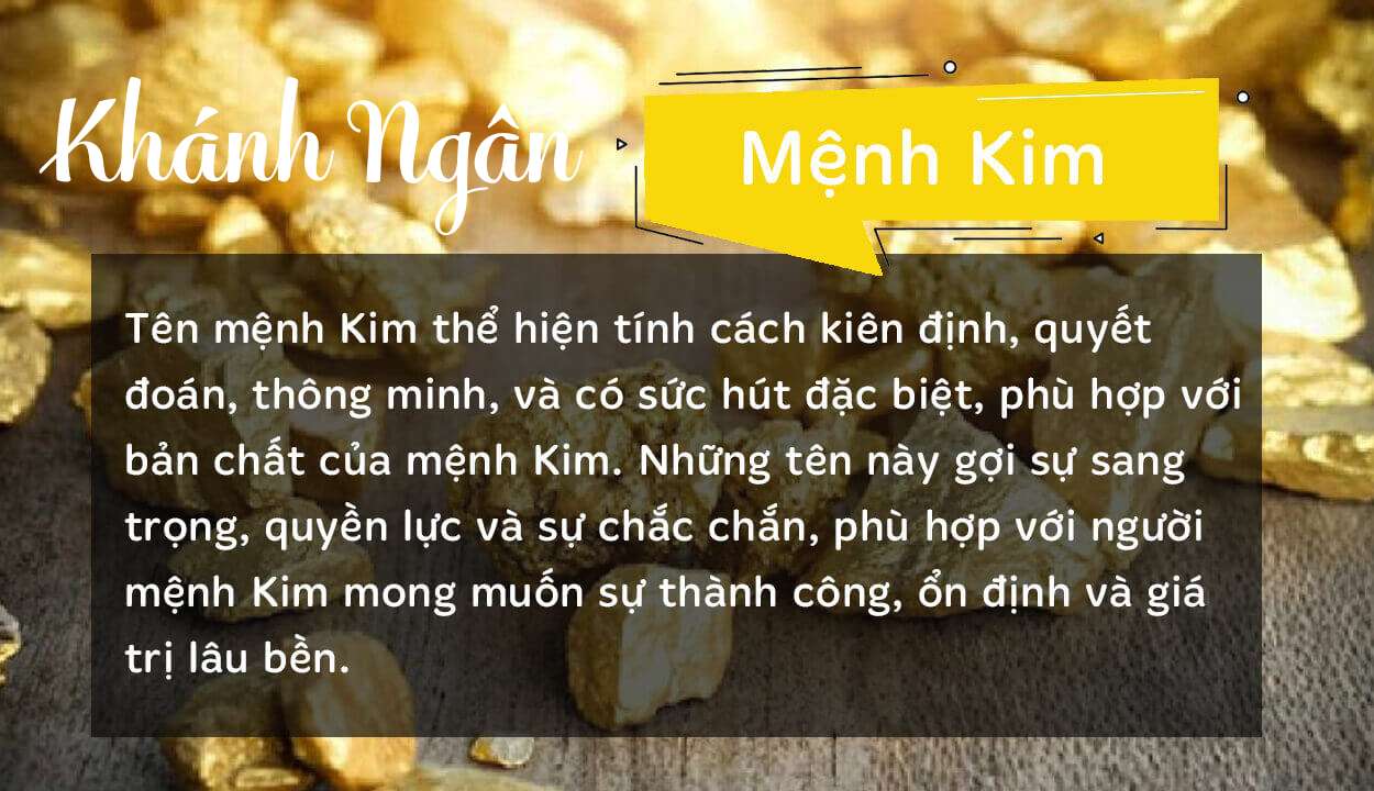 Tên Khánh Ngân thuộc hành Kim