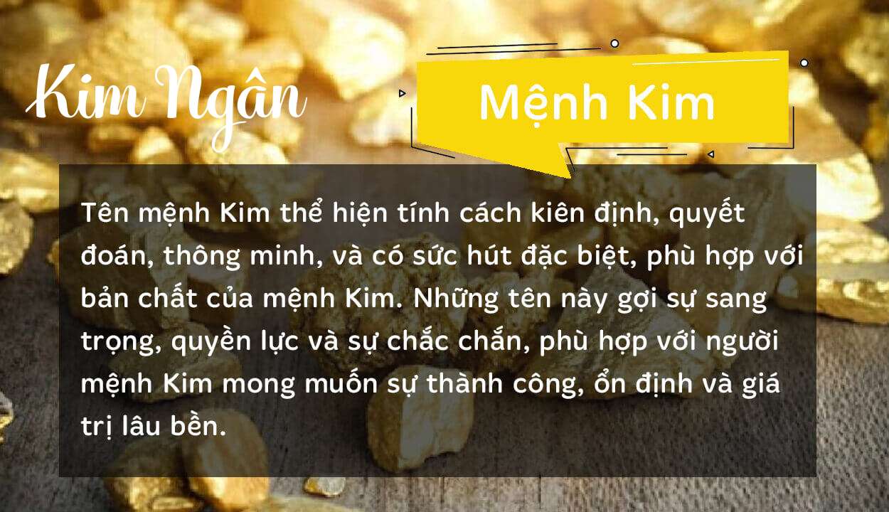 Tên Kim Ngân thuộc hành Kim