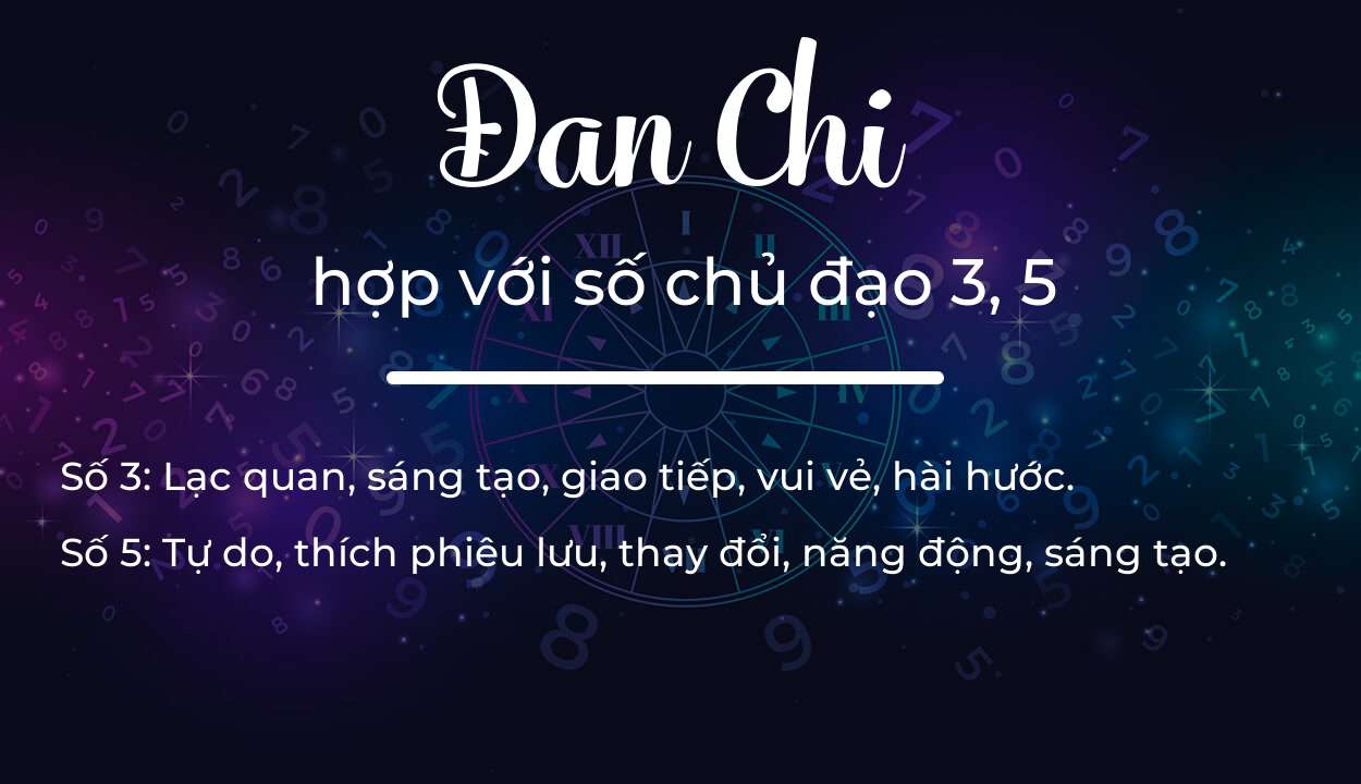 Tên Đan Chi hợp với người có số chủ đạo 3, 5