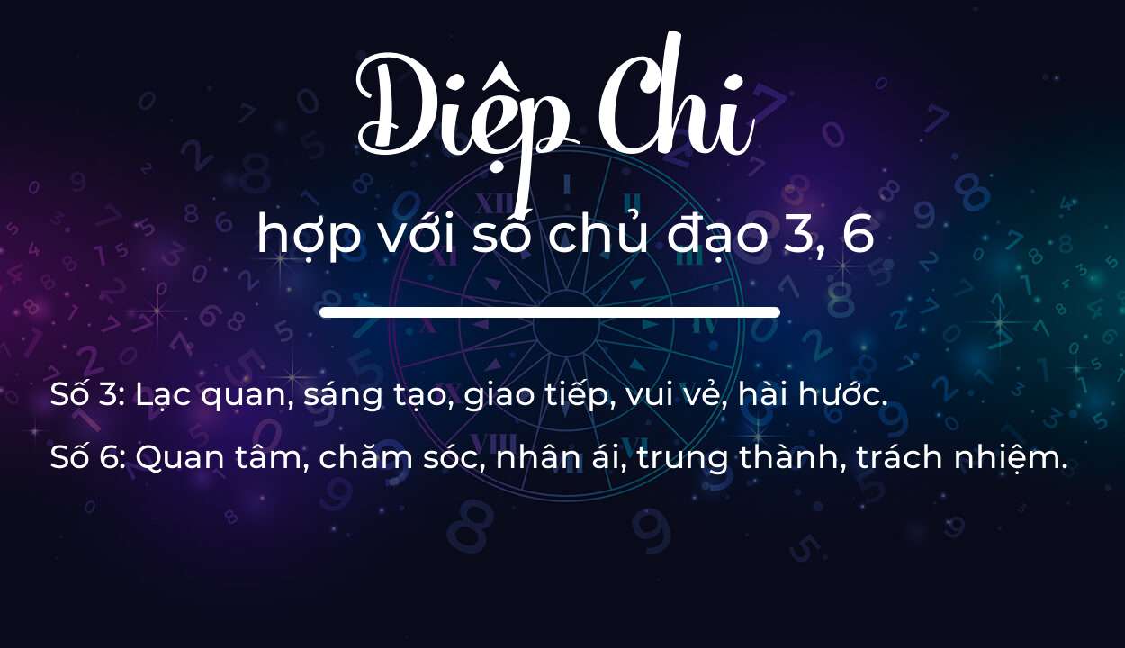 Tên Diệp Chi hợp với người có số chủ đạo 3, 6