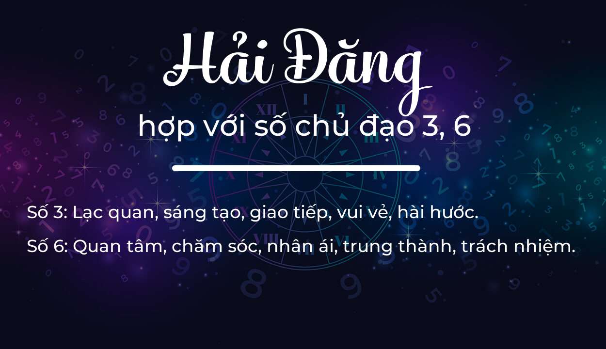 Tên Hải Đăng hợp với người có số chủ đạo 3, 6