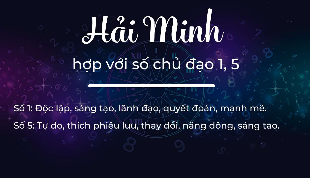 Tên Hải Minh hợp với người có số chủ đạo 1, 5