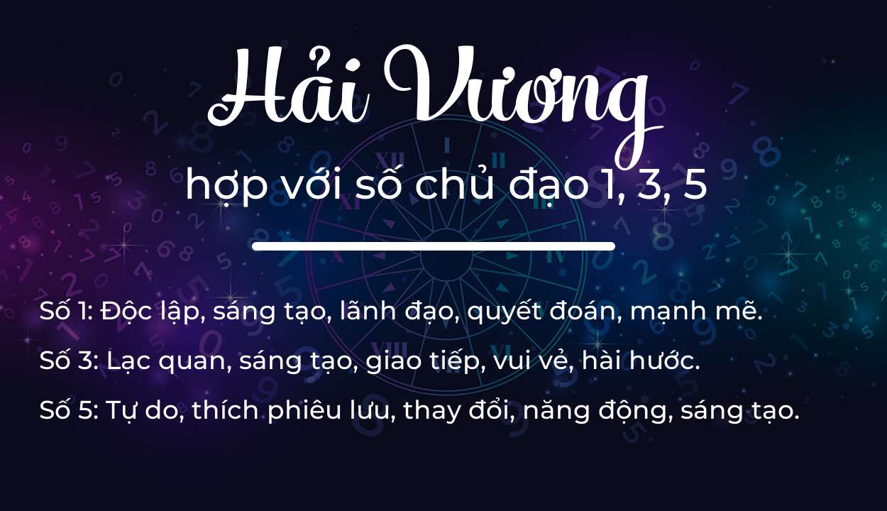 Tên Hải Vương hợp với người có số chủ đạo 1, 3, 5