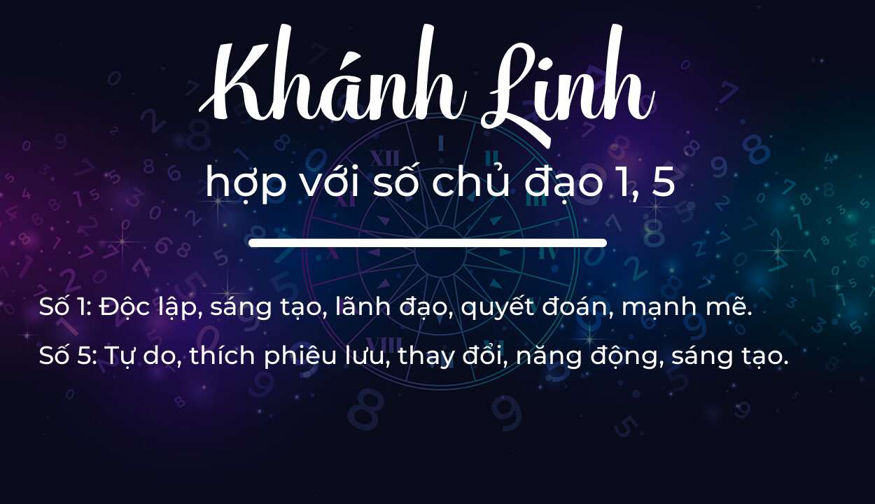 Tên Khánh Linh hợp với người có số chủ đạo 1, 5
