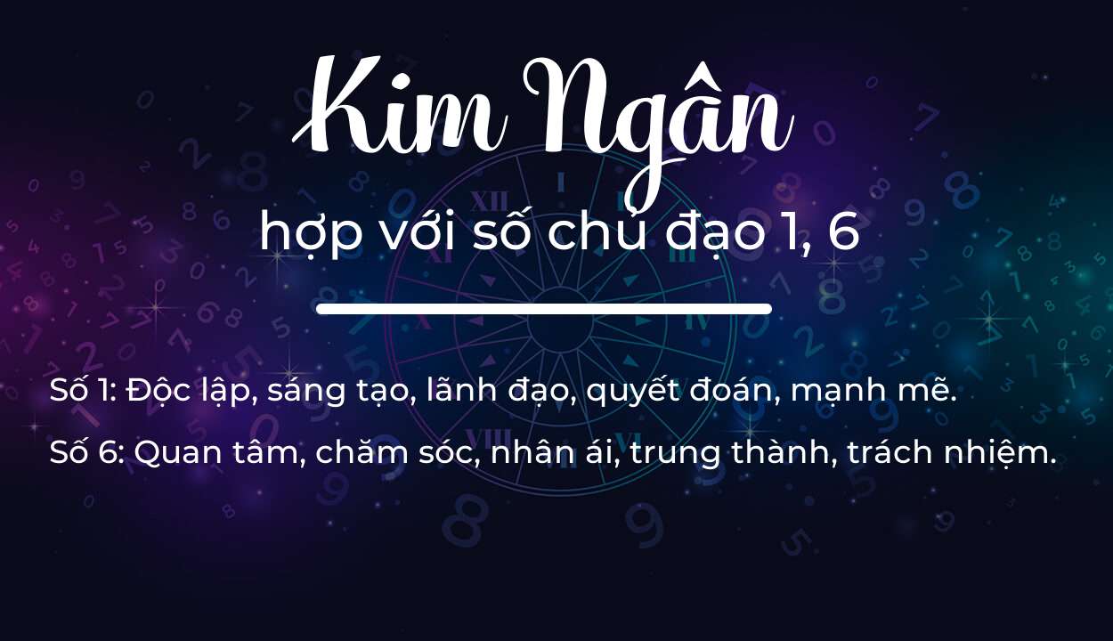 Tên Kim Ngân hợp với người có số chủ đạo 1, 6