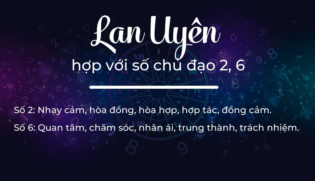 Tên Lan Uyên hợp với người có số chủ đạo 2, 6