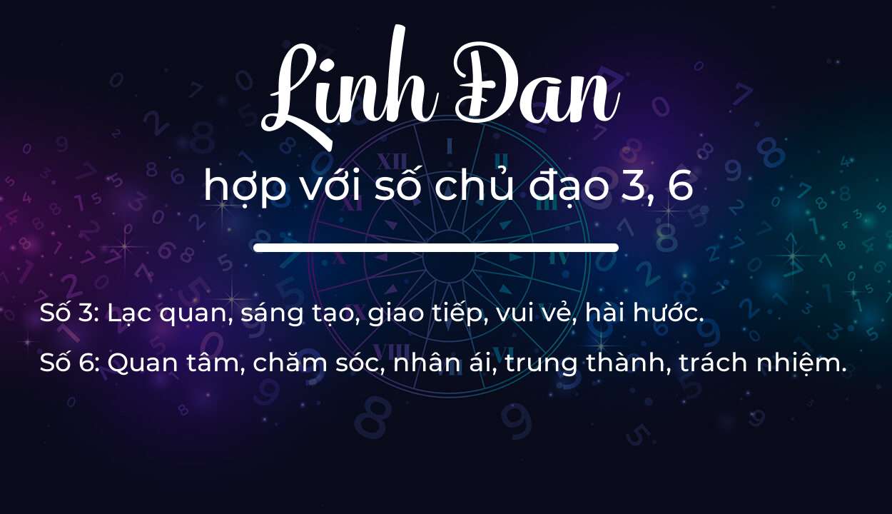 Tên Linh Đan hợp với người có số chủ đạo 3, 6