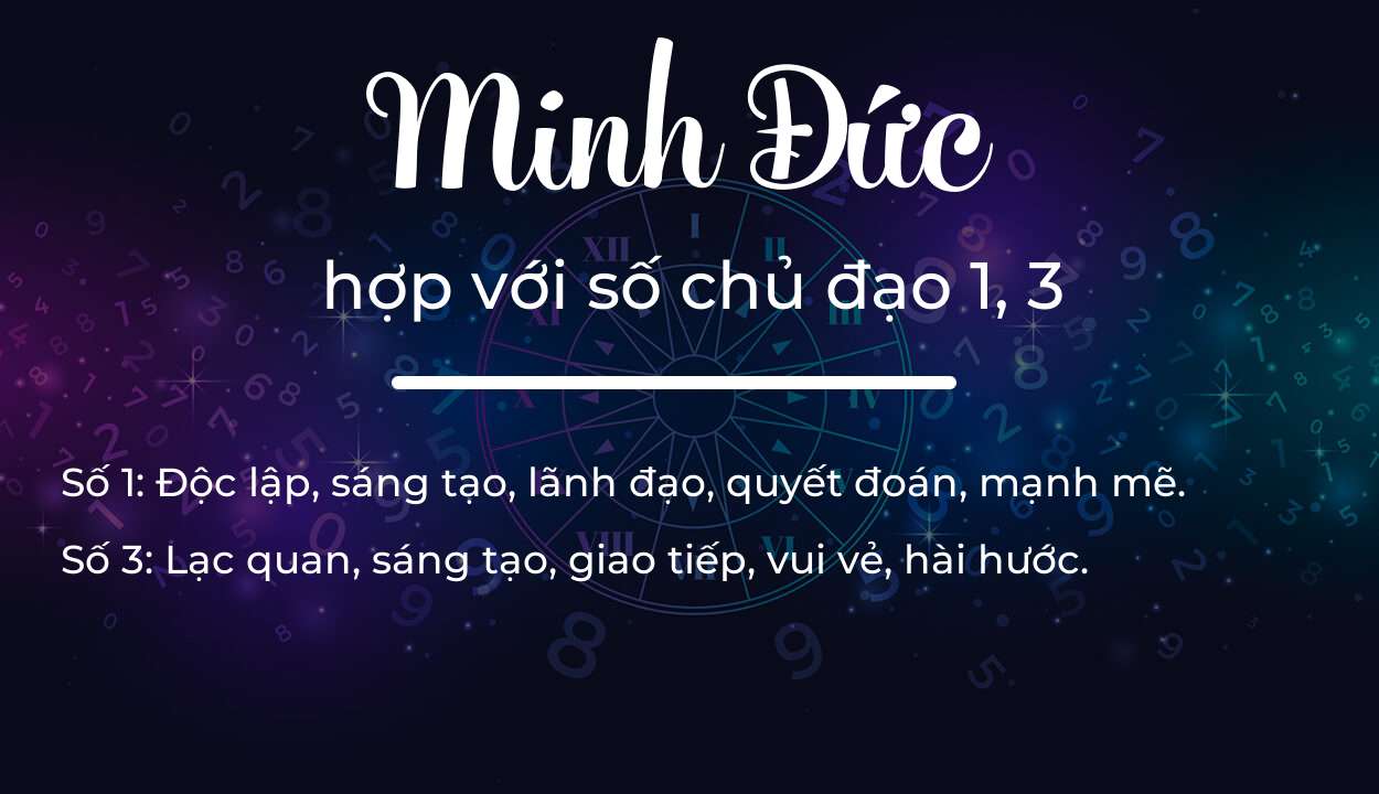 Tên Minh Đức hợp với người có số chủ đạo 1, 3