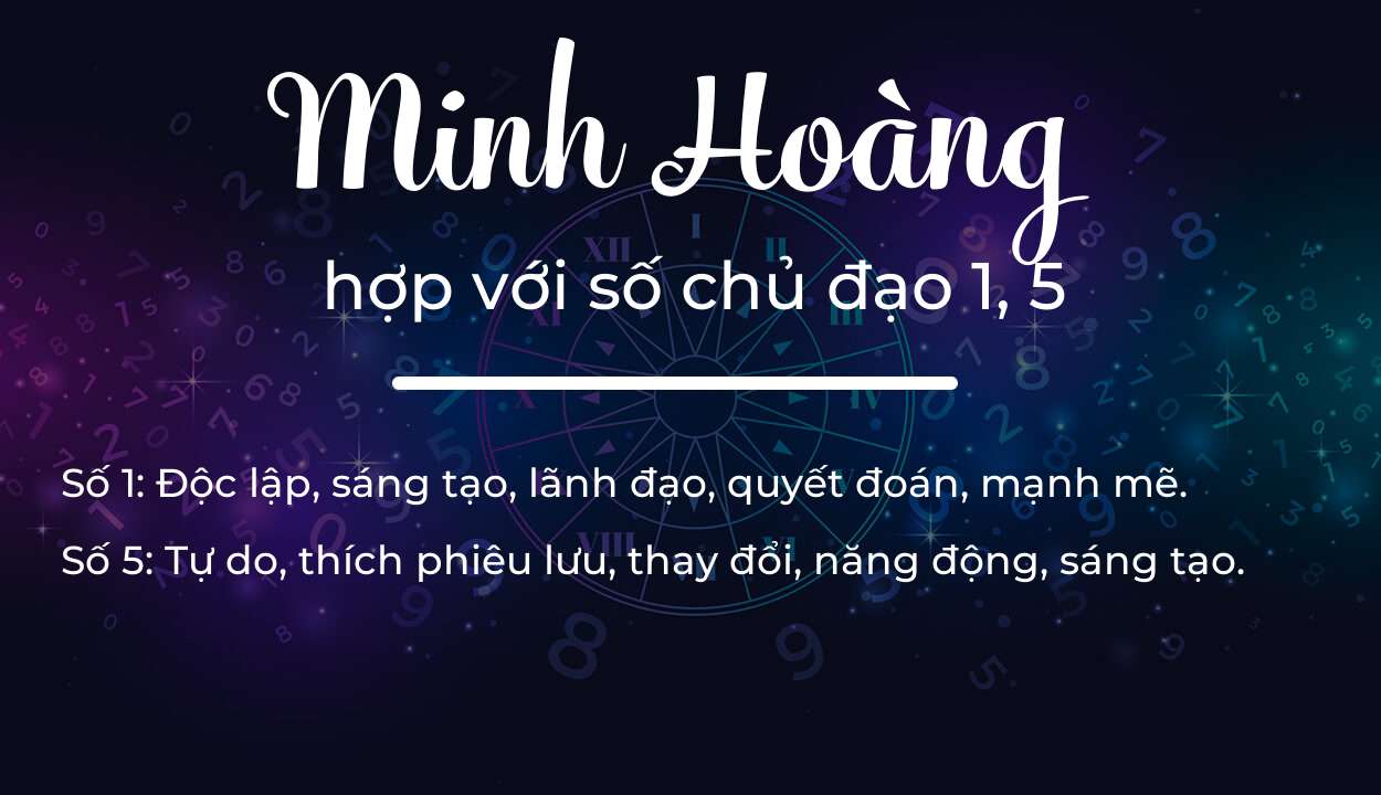 Tên Minh Hoàng hợp với người có số chủ đạo 1, 5
