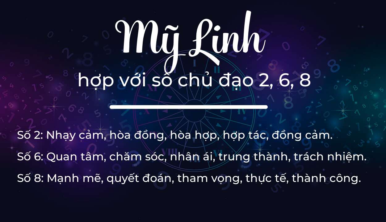 Tên Mỹ Linh hợp với người có số chủ đạo 2, 6, 8
