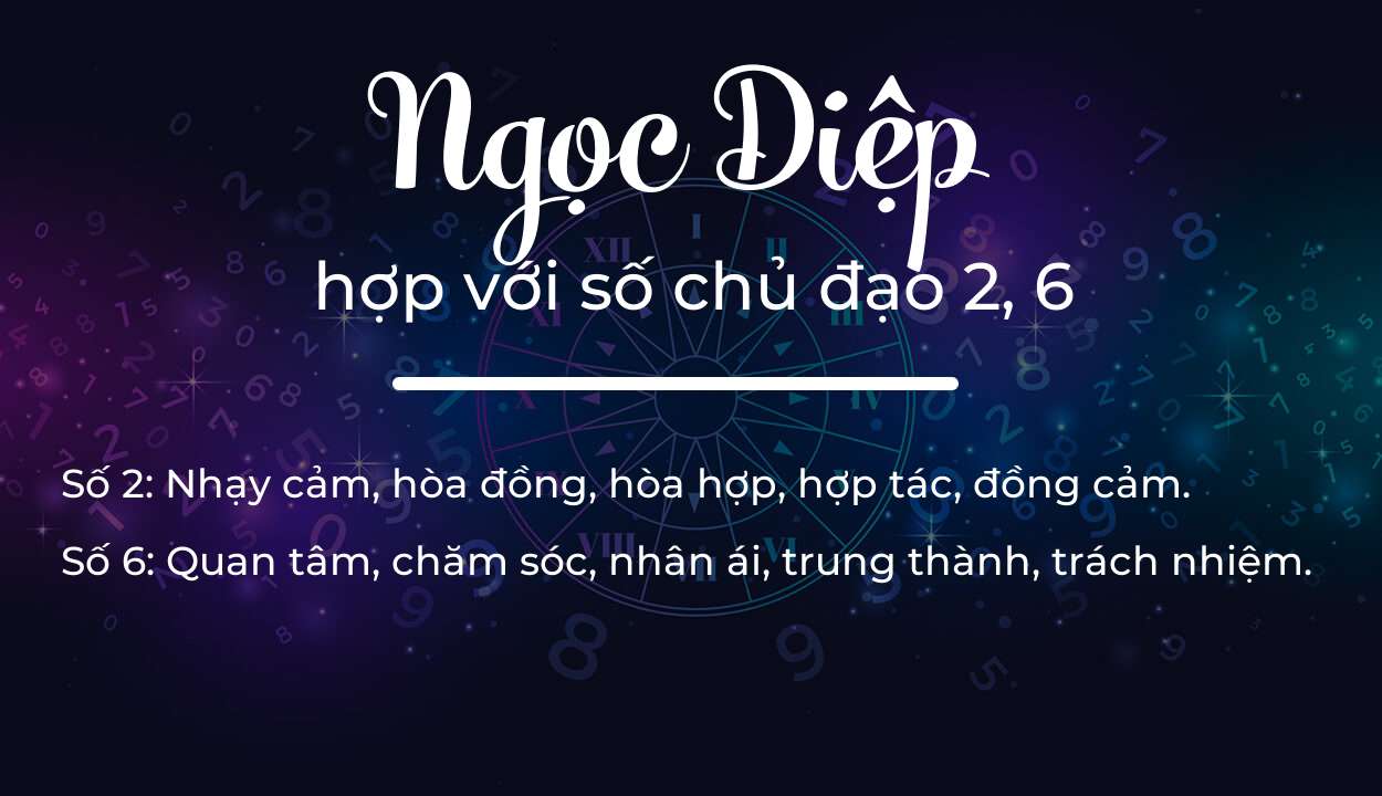 Tên Ngọc Diệp hợp với người có số chủ đạo 2, 6