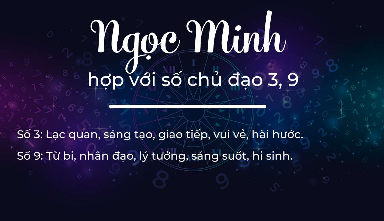 Tên Ngọc Minh hợp với người có số chủ đạo 3, 9