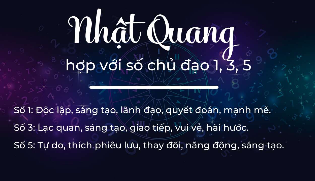 Tên Nhật Quang hợp với người có số chủ đạo 1, 3, 5
