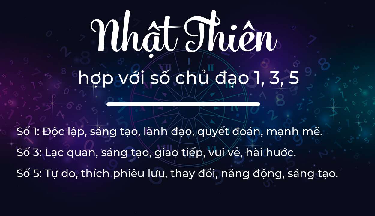 Tên Nhật Thiên hợp với người có số chủ đạo 1, 3, 5
