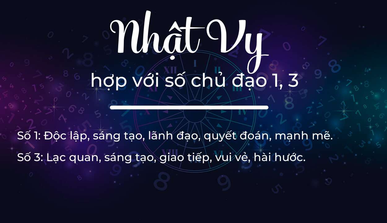 Tên Nhật Vy hợp với người có số chủ đạo 1, 3