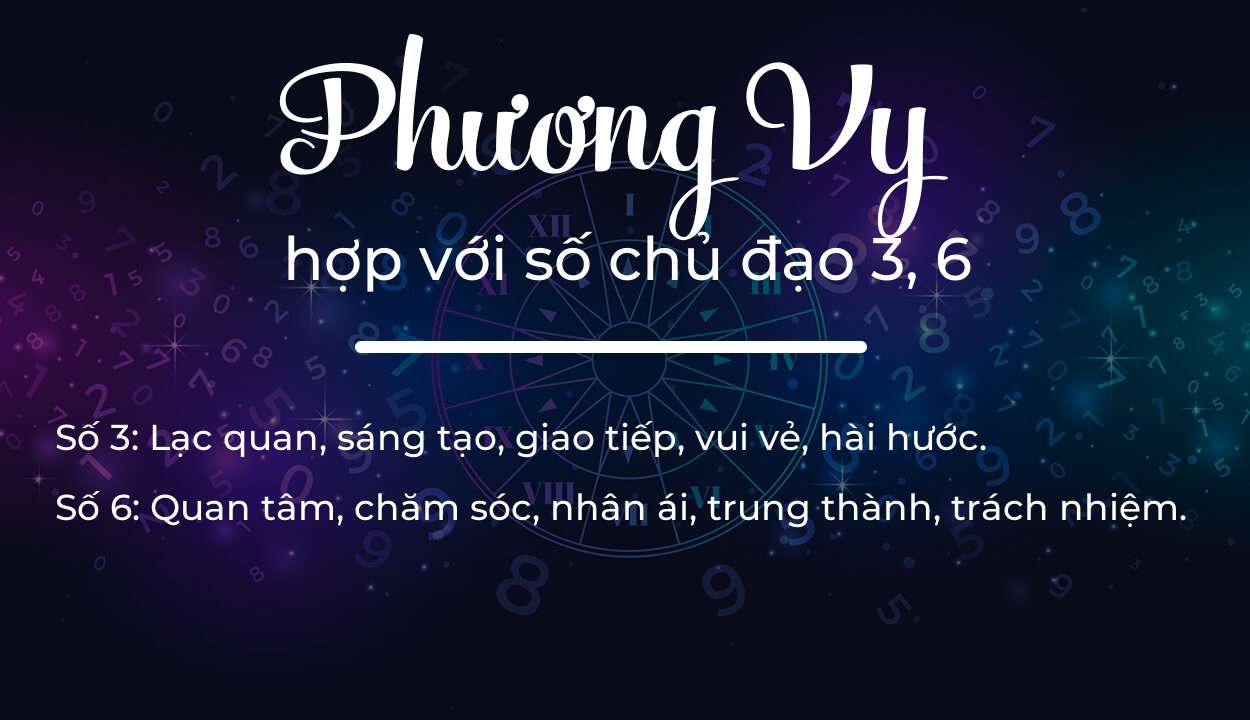 Tên Phương Vy hợp với người có số chủ đạo 3, 6