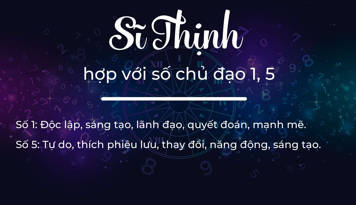 Tên Sĩ Thịnh hợp với người có số chủ đạo 1, 5