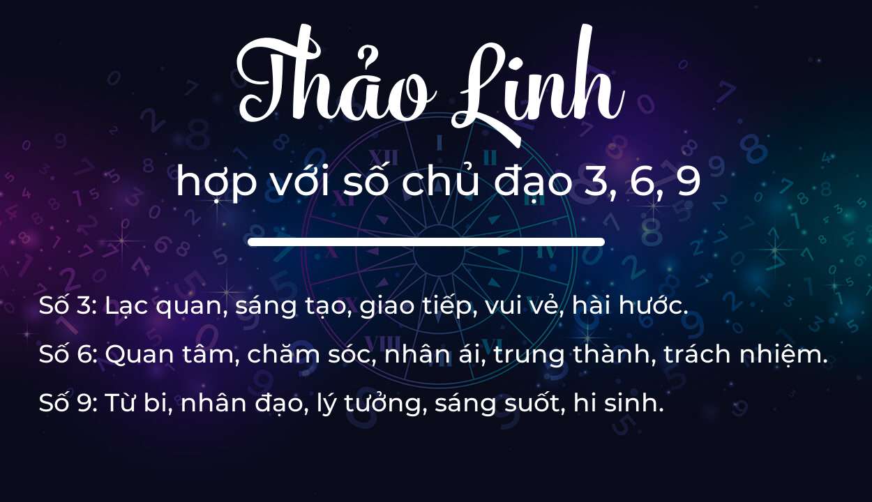 Tên Thảo Linh hợp với người có số chủ đạo 3, 6, 9