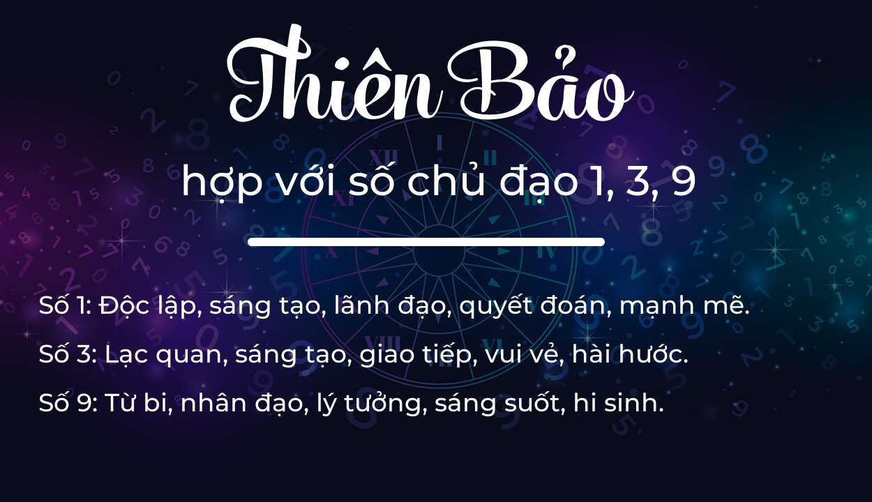 Tên Thiên Bảo hợp với người có số chủ đạo 1, 3, 9
