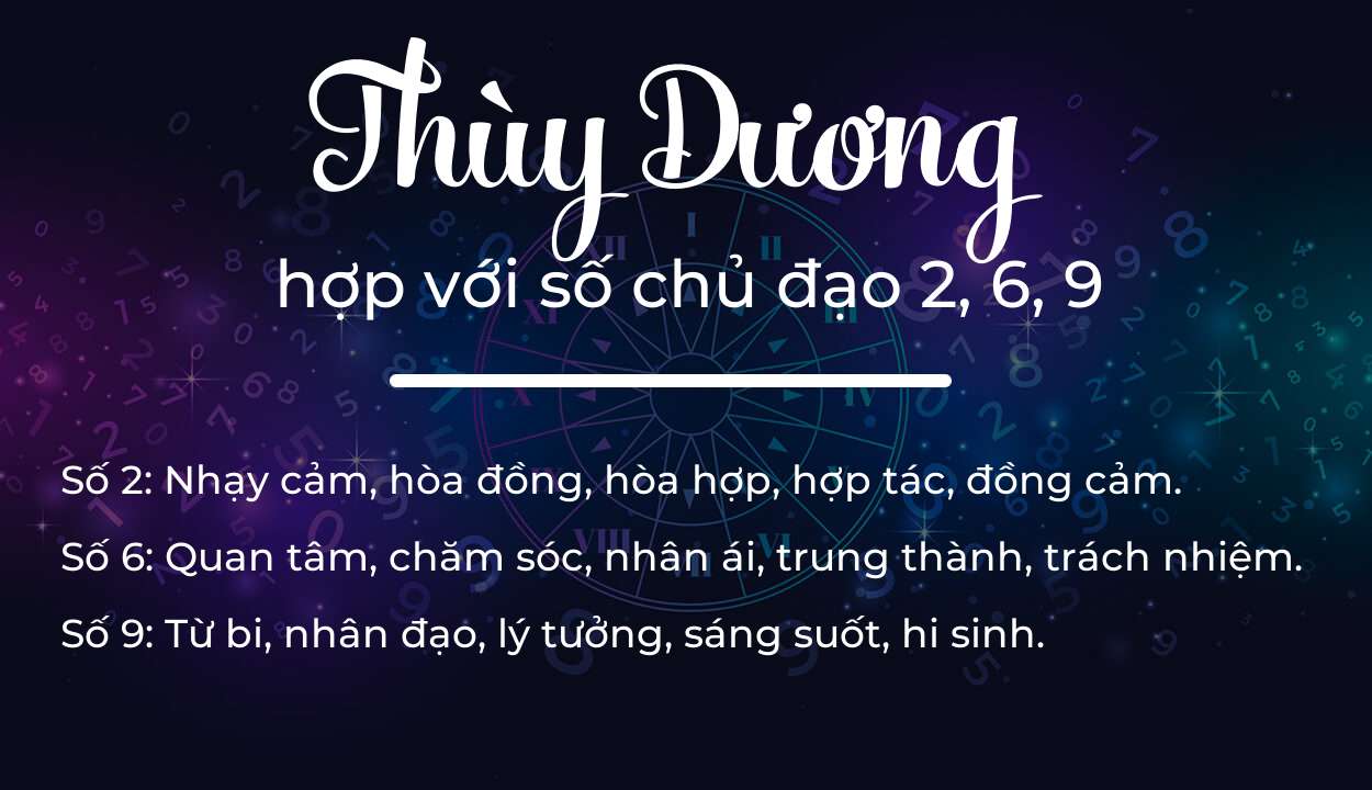 Tên Thùy Dương hợp với người có số chủ đạo 2, 6, 9